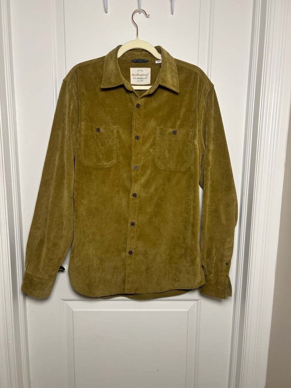 Weatherproof Vintage Corduroy Shirt Olive Green